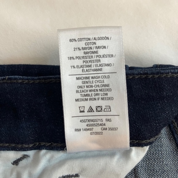 Joe's Bell Bottom Dark Blue High-Rise Jeans- 27" waist, 32" Inseam - Picture 7 of 8